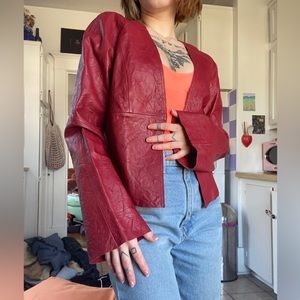 Genuine Leather red jacket from the GAP